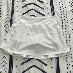 White Lululemon Pace Rival Mid rise skirt